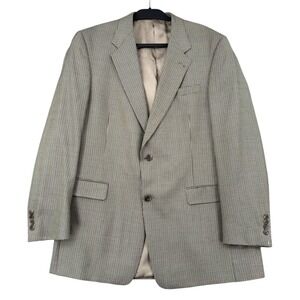 Hart‎ Schaffner Marx Mens Houndstooth Blazer Sport Coat Jacket Made in USA 44L